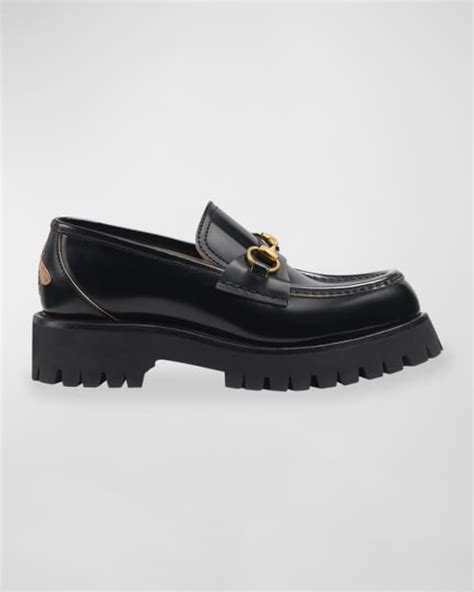 gucci loafers lug|Gucci harald platform loafers.